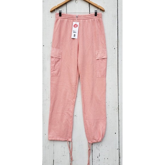 WILDFOX Women's Light Pink Nikki Cargo Sweatpants Size Medium NEW - Picture 3 of 6